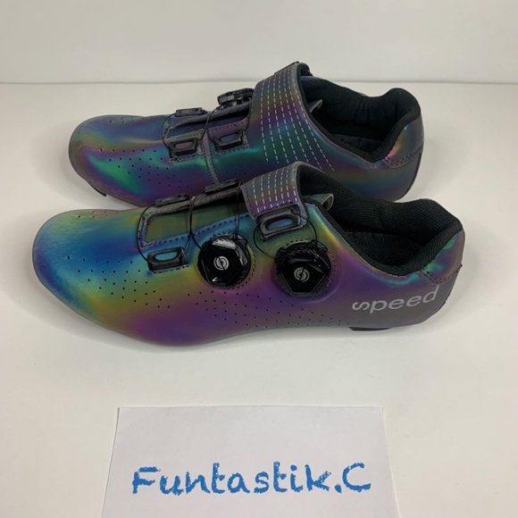 ❌SOLD❌Speed Iridescent Purple, Blue& Green Cycling Bike Shoes. EU 39, US 6.5 Men - Picture 3 of 11